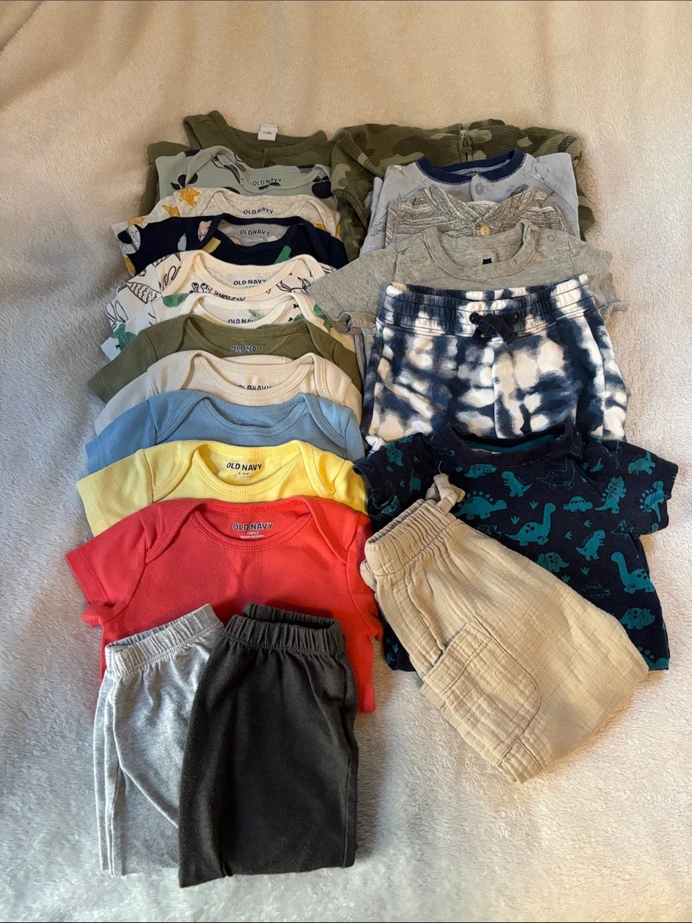Baby Onesies, Bottoms, & Sweatshirt (6-12 Months)